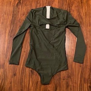 MIKOH Lunar Cut out One piece Deep green